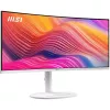 34 colių MSI Modern MD342CQPWDE lenktas VA LCD monitorius 3440×1440 UWQHD 21:9, 4 ms, 300 cd/m², USB hub, garsiakalbiai, VESA, aukščio reguliavimas — Baltas