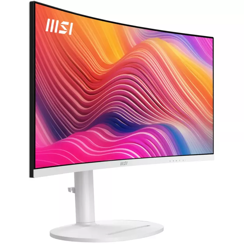 34 colių MSI Modern MD342CQPWDE lenktas VA LCD monitorius 3440×1440 UWQHD 21:9, 4 ms, 300 cd/m², USB hub, garsiakalbiai, VESA, aukščio reguliavimas — Baltas