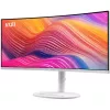 34 colių MSI Modern MD342CQPWDE lenktas VA LCD monitorius 3440×1440 UWQHD 21:9, 4 ms, 300 cd/m², USB hub, garsiakalbiai, VESA, aukščio reguliavimas — Baltas