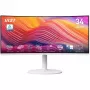 34 colių MSI Modern MD342CQPWDE lenktas VA LCD monitorius 3440×1440 UWQHD 21:9, 4 ms, 300 cd/m², USB hub, garsiakalbiai, VESA, aukščio reguliavimas — Baltas