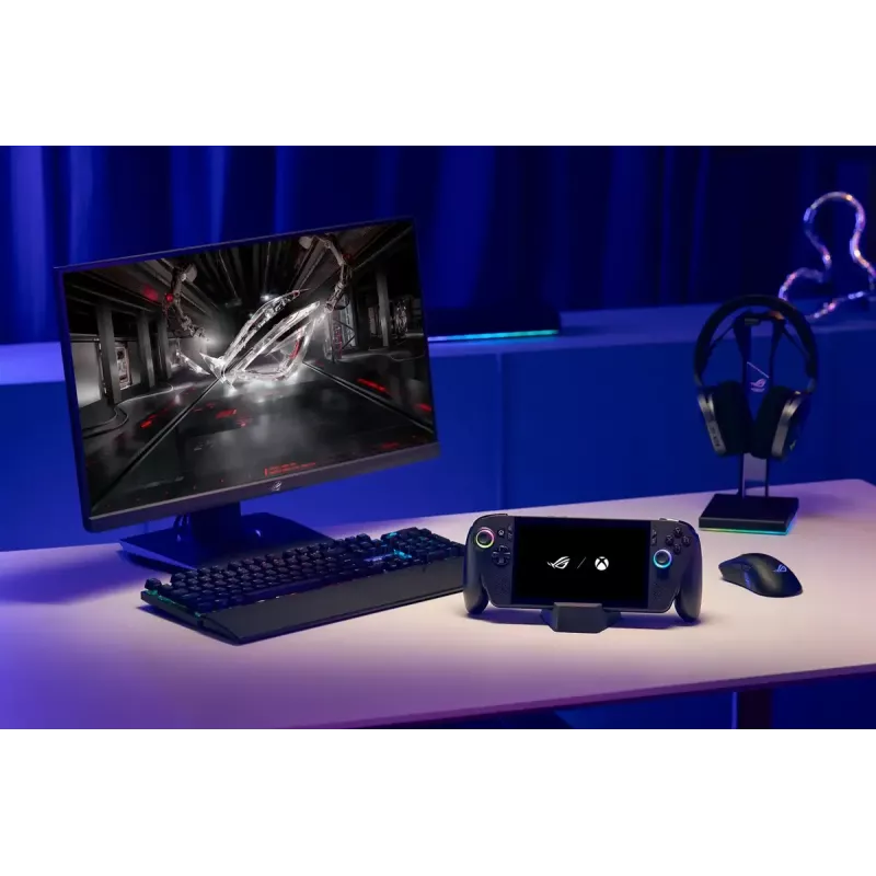 Nešiojama žaidimų konsolė ASUS ROG Ally X RC73XA-NH011W, 7 colių 1920x1080 120Hz IPS, AMD Ryzen AI Z2 Extreme 8 branduolių, 24 GB LPDDR5x, 1 TB SSD, Wi‑Fi 6E, Bluetooth 5.2, 80 Wh baterija