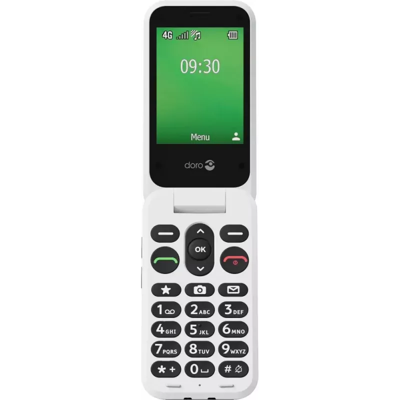 Feature telefonas Doro Leva E30 2,8 colio 1150 mAh Juoda Balta