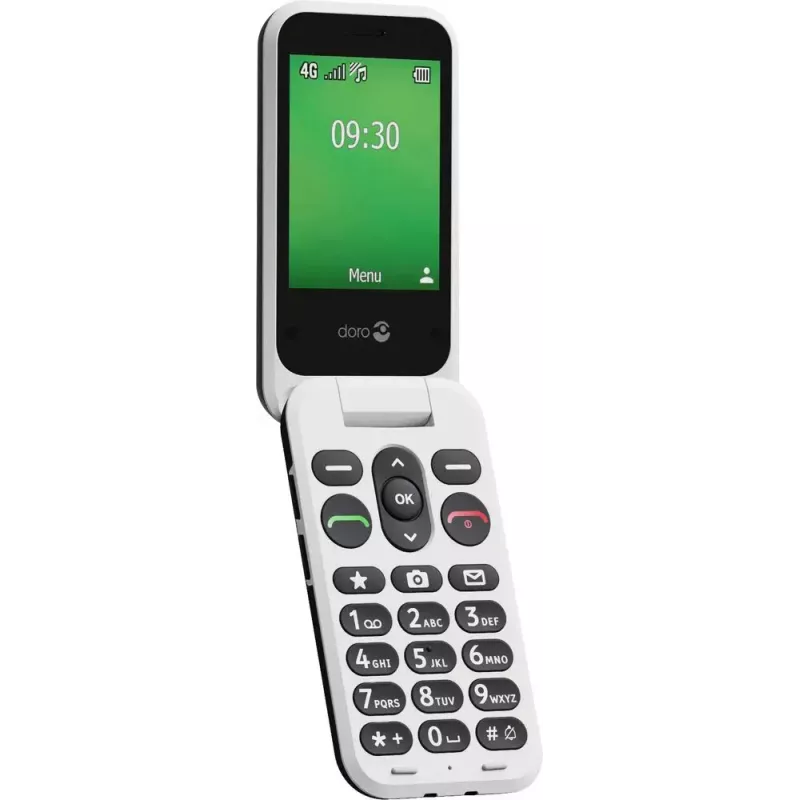 Feature telefonas Doro Leva E30 2,8 colio 1150 mAh Juoda Balta