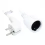 Prailginimo laidas su įžeminimu Kištukas E+F (CEE 7/7, kampuotas) ir Lizdas F (CEE 7/3, tiesus), Baltas, 1,50 mm², 3 m, Good Connections® (P0102-W030)