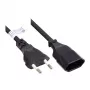 Euro prailginimo laidas Euro kištukas Type C (tiesus) į Euro lizdą (tiesus), juodas, 0,75 mm², 0,2 m, Good Connections® (P0300-S002)