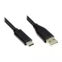 Jungiamasis laidas USB 2.0, USB-C™ kištukas prie USB 2.0 A kištuko, CU, juodas, 2 m, Good Connections® (GC-M0118)