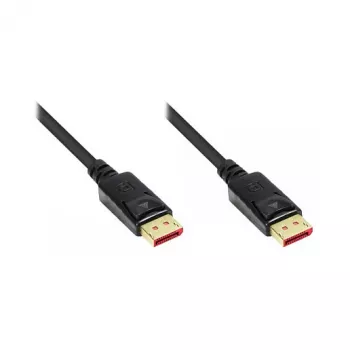 Jungiamasis kabelis DisplayPort 1.4, 8K / UHD-2 @60Hz, paauksuoti kontaktai, CU, juodas, 0,5 m, Good Connections® (4814-005S)
