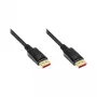 Jungiamasis kabelis DisplayPort 1.4, 8K / UHD-2 @60Hz, paauksuoti kontaktai, CU, juodas, 0,5 m, Good Connections® (4814-005S)