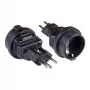 Maitinimo adapteris Šveicarijos kištukas (SEV1011, tiesus) prie įžeminto kištukinio lizdo F tipo, SEV, juodas, Good Connections® (PA-6002S)