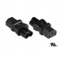 Maitinimo adapteris IEC įrenginio kištukas C6 (tiesus) į IEC įrenginio lizdą C13 (tiesus), UL, juodas, Good Connections® (PA-0630S)