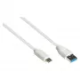 Good Connections 2831-AC005W USB 3.2 Gen 2 kabelis, USB-A → USB-C, 0,5 m, 10 Gbit/s, baltas