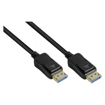 DisplayPort 2.0 kabelis, 54 Gbit/s, UHBR 13.5, 4K @240Hz / 8K @60Hz, varinis laidininkas, juodas, 0,5 m, Good (DP20-005)