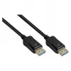 DisplayPort 2.0 laidas, 54 Gbit/s, UHBR 13.5, 4K @240Hz / 8K @60Hz, varinis laidininkas, juodas, 2m, Good C (DP20-020)
