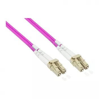 Alcasa LW-P820LC4 šviesolaidinis kabelis 20 m LC/UPC OM4 Cappuccino - Violet - White