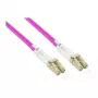 Alcasa LW-P820LC4 šviesolaidinis kabelis 20 m LC/UPC OM4 Cappuccino - Violet - White
