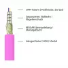 Alcasa LW-P820LC4 šviesolaidinis kabelis 20 m LC/UPC OM4 Cappuccino - Violet - White