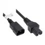 IEC karštų sąlygų prietaiso jungiamasis kabelis C14 (tiesus) į C15 (tiesus), juodas, 0,75 mm², 1 m, Good Connections® (P1450-S010)