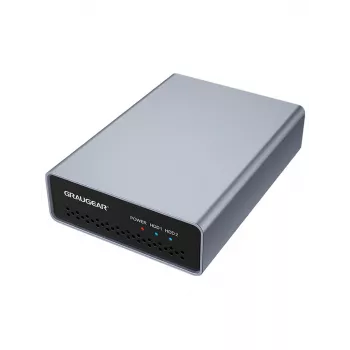 Išorinis HDD/SSD dėklas GRAUGEAR G-25RD2-AC-10G Sidabrinis 2.5 colio 10 Gbit/s