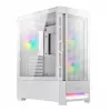 PC korpusas Cougar Airface RGB Midi Tower baltas – 230×386×491 mm, 3×120/140 mm priekyje, 1×120 mm gale, 2.5/3.5 colio diskai