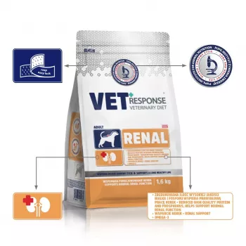 VET RESPONSE Renal sausas šunų ėdalas 1,6 kg
