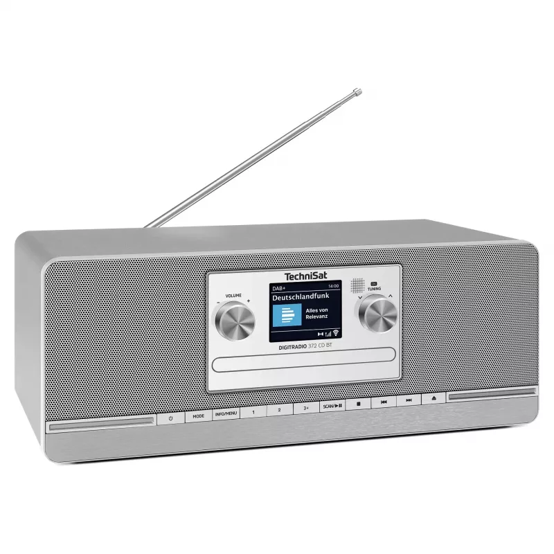 TechniSat DIGITRADIO 372 CD BT virtuvinis radijas, analoginis ir skaitmeninis, antracito ir sidabro spalvos
