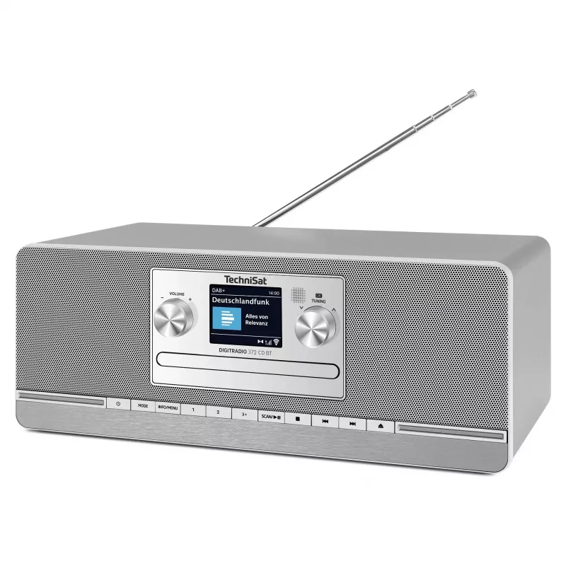 TechniSat DIGITRADIO 372 CD BT virtuvinis radijas, analoginis ir skaitmeninis, antracito ir sidabro spalvos