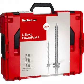 Fischer PowerFast II L-BOXX varžtų rinkinys su plokščia galvute (568480)