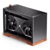 Jonsbo T9 Black Mini ITX korpusas su PCIe 5.0 stovu - sidabrinis (T9 SILVER PCIE 5.0)