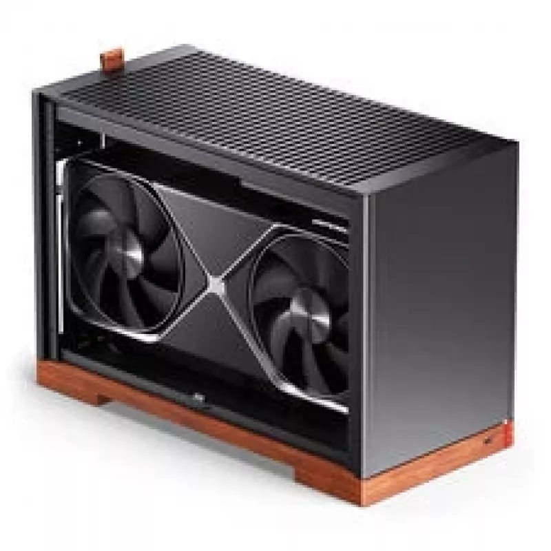 Jonsbo T9 Black Mini ITX korpusas su PCIe 5.0 stovu - sidabrinis (T9 SILVER PCIE 5.0)
