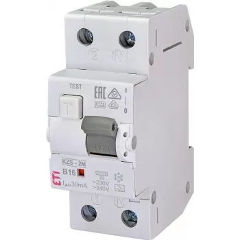 ETI RCD jungiklis B 16A 1P+N 2M 30mA A 10kA