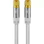 Goobay SAT antenos laidas (135 dB tipas), 4x ekranuotas, 2 m, baltas - auksuotas, F kištukas > F kištukas (70600)