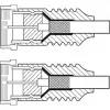 Goobay SAT antenos laidas (135 dB tipas), 4x ekranuotas, 2 m, baltas - auksuotas, F kištukas > F kištukas (70600)