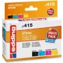 edding spausdintuvo kasetės EDD-415 juoda, žydra, raudona, geltona suderinamos su EPSON T1295L, rinkinys