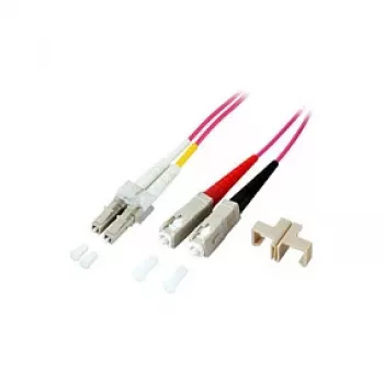 EFB-Elektronik Duplex Jumper LC-SC 50/125µ, OM4, LSZH, erika Violet, 2.0mm, 2m