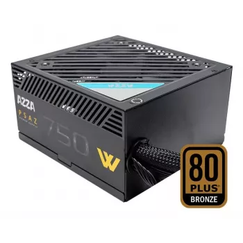 Maitinimo blokas AZZA PSAZ-750W 750 W 20+4 pin ATX 80 PLUS Bronze Juodas, nemodulinis