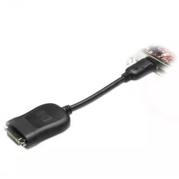 HP DVI adapteris DisplayPort (M) į DVI-D (M) juodas, skirtas Quadro FX 3800 (481409-001, FH973AA)