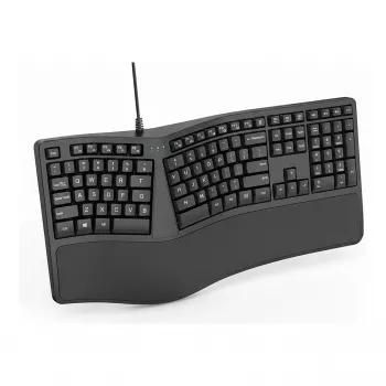 Belaidė ergonominė kompaktiška klaviatūra TRUST KEYRA ERGO MULTI DE