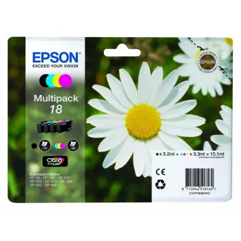 Epson Daisy Multipack 4 spalvos 18 Claria Home Ink - standartinis derlius, 4 kasetės