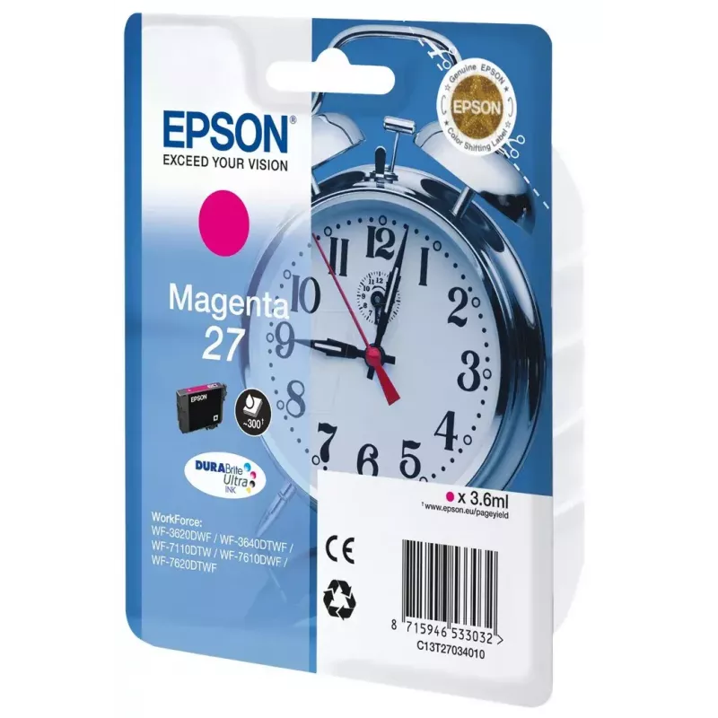 Rašalinė kasetė Epson DURABrite Ultra C13T27034010, purpurinė, pigmentinė, 1 vnt.