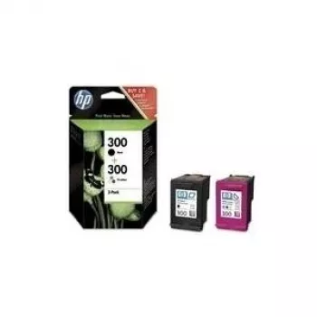 HP 300 originalus rašalo rinkinys juoda/trispalvis Blister