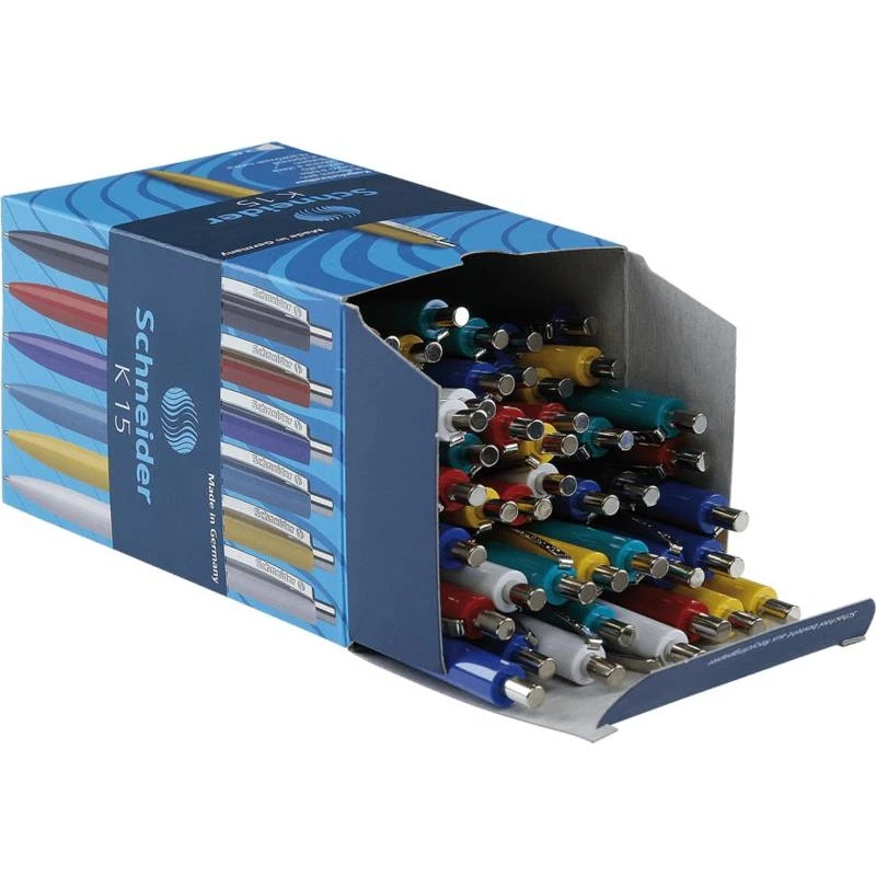 Įtraukiamas tušinukas su segtuku Schneider K 15 Blue Multicolour