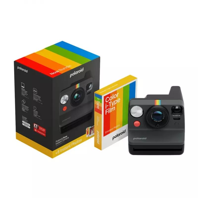 Polaroid Now Gen. 3 momentinė kamera su startiniu rinkiniu (juoda)