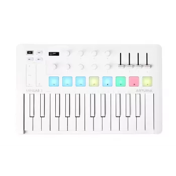 Arturia MiniLab 3 – MIDI valdymo klaviatūra, balta