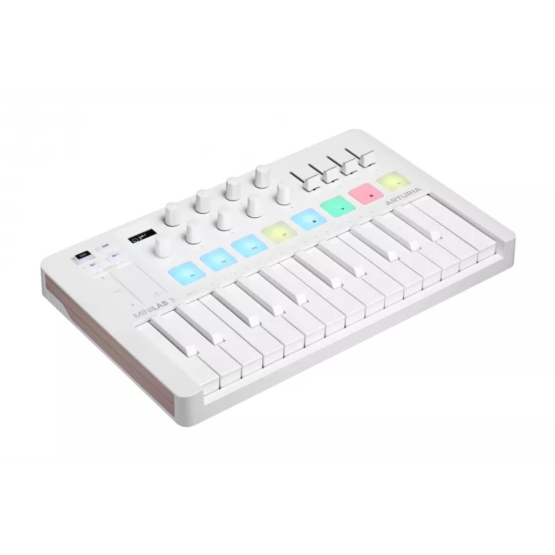 Arturia MiniLab 3 – MIDI valdymo klaviatūra, balta
