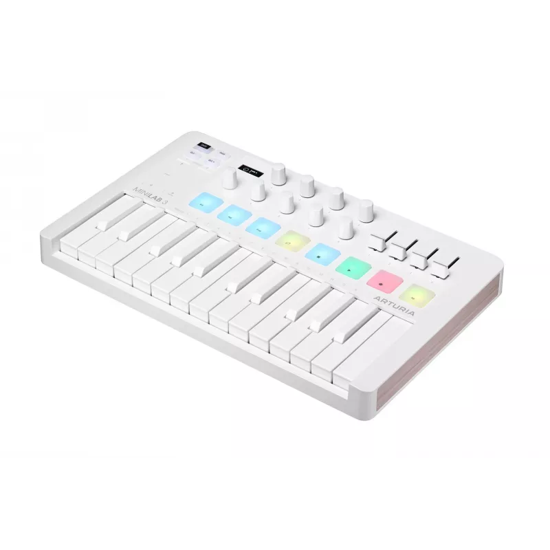 Arturia MiniLab 3 – MIDI valdymo klaviatūra, balta