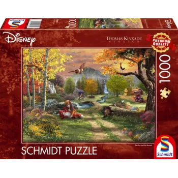 Thomas Kinkade Studios: Disney - Lapė ir skalikas, Dėlionė 1000 dalių