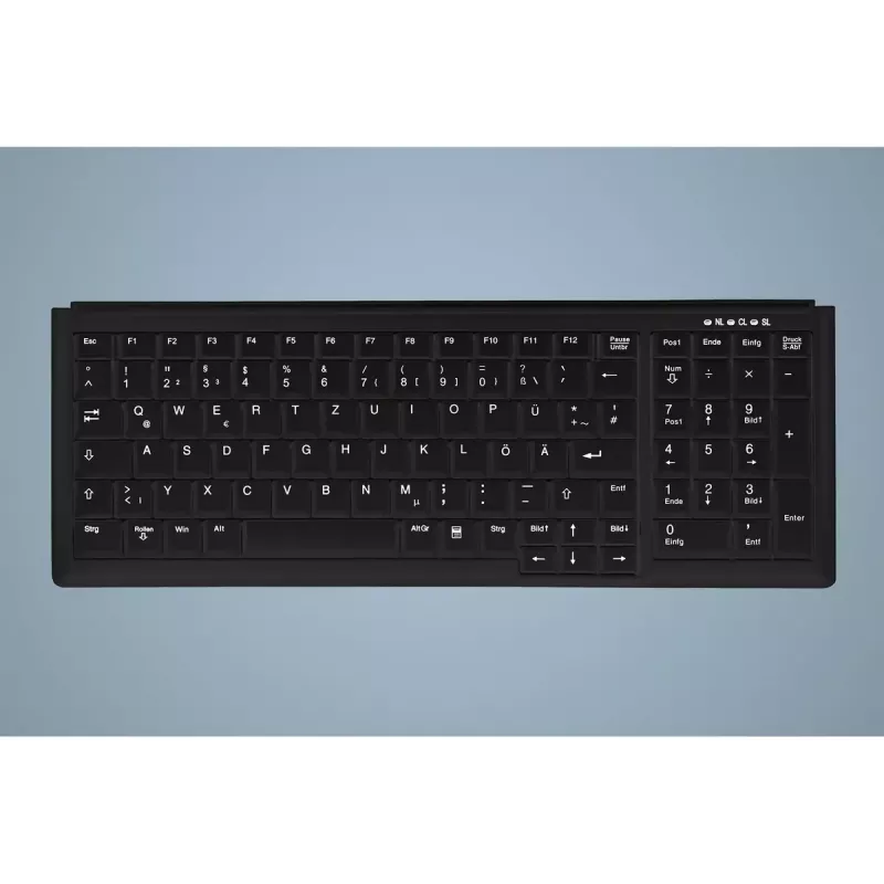 Klaviatūra Active Key AK-7000 universali USB QWERTY US International juoda