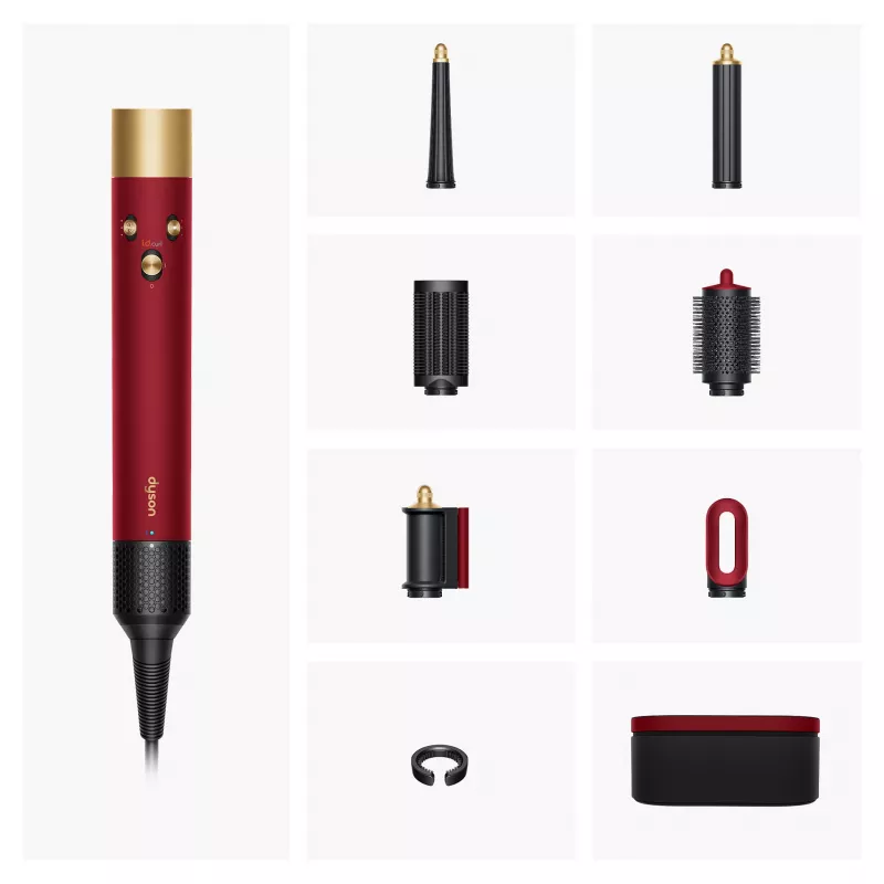 Dyson Airwrap i.d. Straight + Wavy Limited Edition Multistyler, raudonas/auksinis, Bluetooth