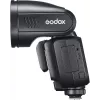 Blykstė Godox V100‑N Nikon – nešiojama TTL Li‑ion blykstė su nuimamu moduliu