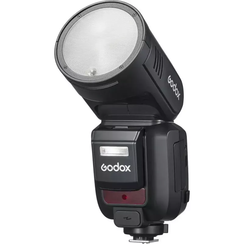 Blykstė Godox V100‑N Nikon – nešiojama TTL Li‑ion blykstė su nuimamu moduliu